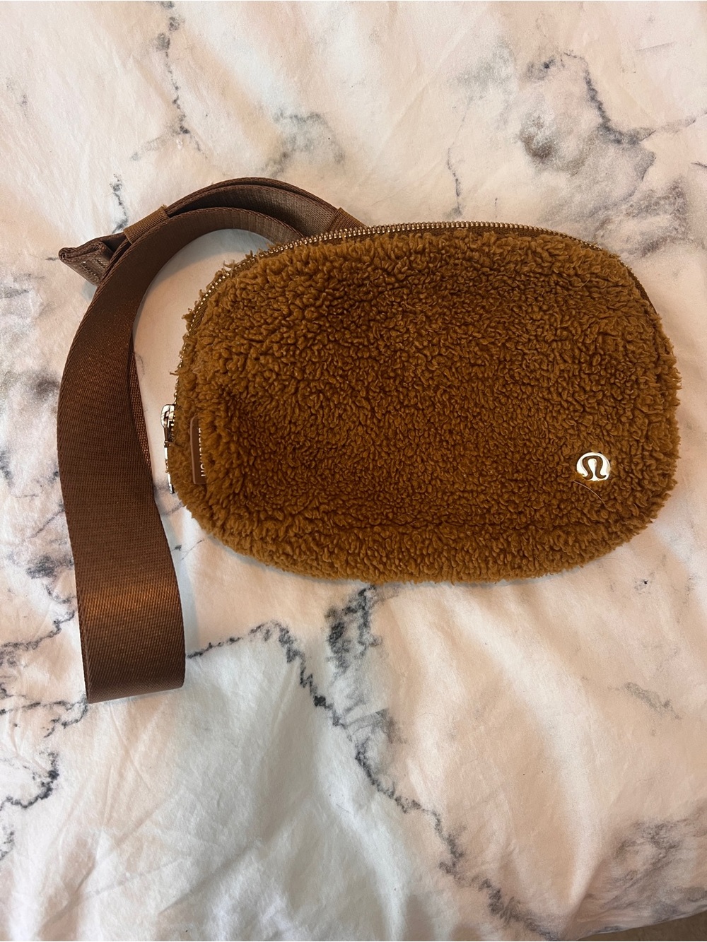 lululemon athletica Brown Sherpa Crossbody Belt Bag